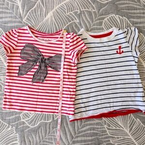 Bundle of 2 Baby Gap & Hatley Girl 100% Cotton T-Shirts